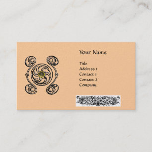 TAROT 2 monogram pearl paper Business Card