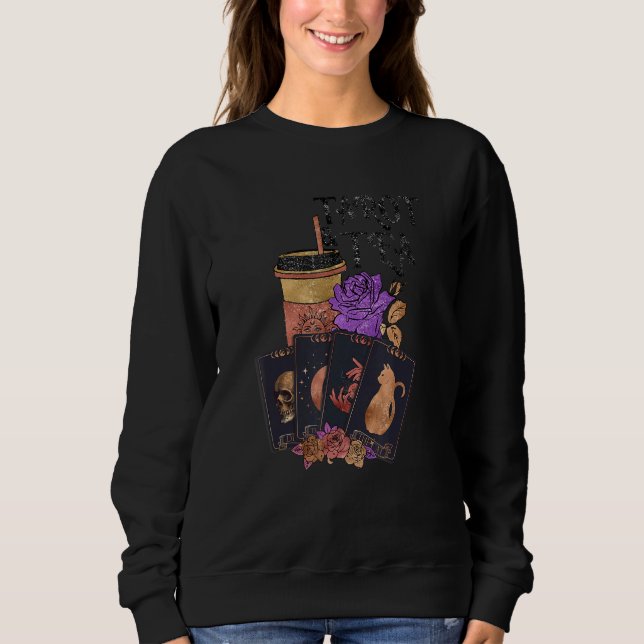 Tarot and Tea Tarot card reading Sweatshirt (Front)