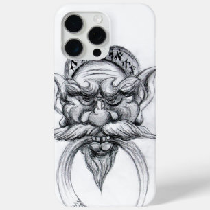 TAROT/ANTIQUE FANTASY GROTESQUE MASK Black White iPhone 15 Pro Max Case