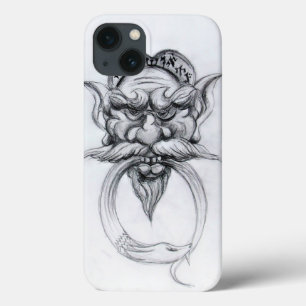 TAROT/ANTIQUE FANTASY GROTESQUE MASK Black White iPhone 13 Case