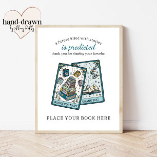 Tarot Baby Shower Books for Baby Table Sign