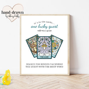 Tarot Baby Shower Find the Pacifier Game Sign