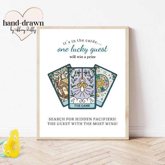 Tarot Baby Shower Find the Pacifier Game Sign (Creator Uploaded)