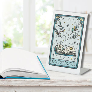 Tarot Baby Shower Guestbook Table Pedestal Sign