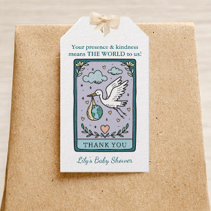 Tarot Baby Shower The World Thank You Favor Gift Tags