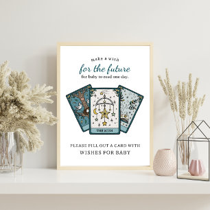 Tarot Baby Shower Wishes for Baby Activity Sign