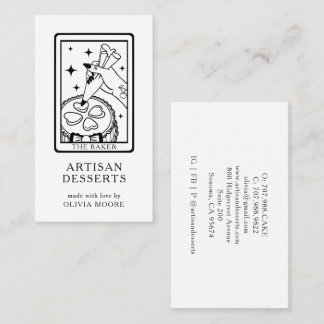 Tarot Baker Pastry Chef  Business Card