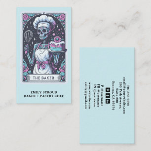 Tarot Baker Pastry Chef Dessert Caterer Business Card