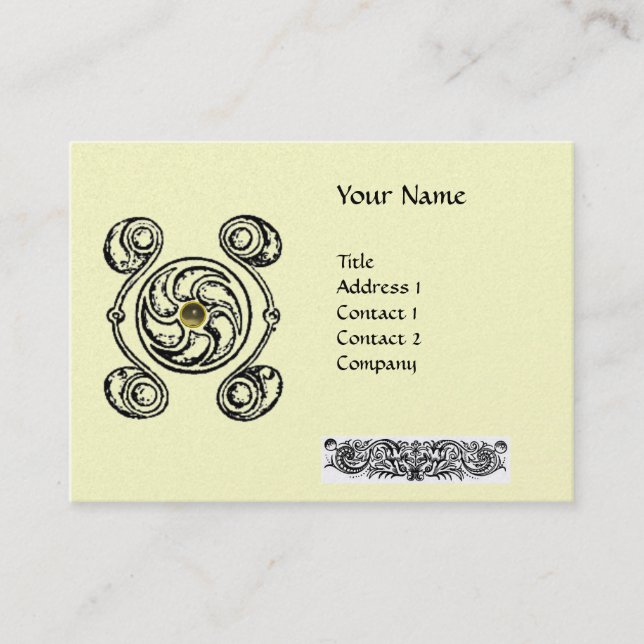 TAROT black white platinum Business Card (Front)