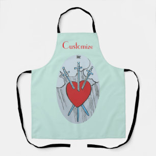 Tarot Card 3 Swords Thunder_Cove Apron