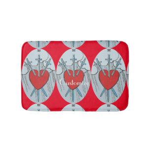 Tarot Card 3 Swords Thunder_Cove Bath Mat