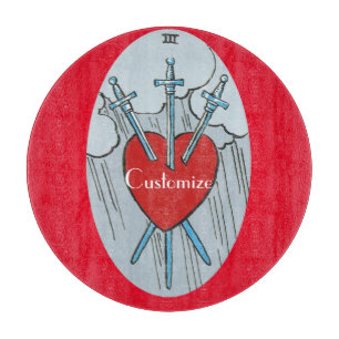 Tarot Card 3 Swords Thunder_Cove Cutting Board