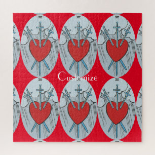 Tarot Card 3 Swords Thunder_Cove Jigsaw Puzzle