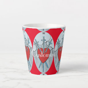 Tarot Card 3 Swords Thunder_Cove Latte Mug