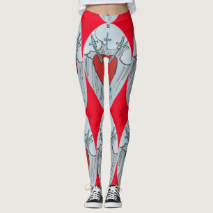 Tarot Card 3 Swords Thunder_Cove  Leggings