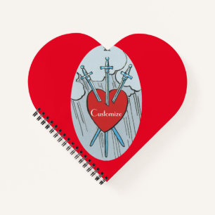 Tarot Card 3 Swords Thunder_Cove Notebook