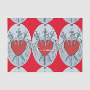 Tarot Card 3 Swords Thunder_Cove Tissue Paper
