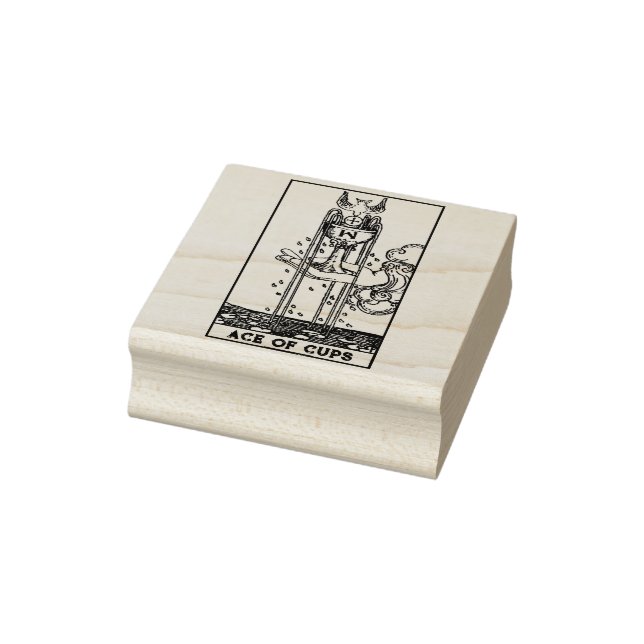 Tarot Card: Ace of Cups: Personalised Text Rubber Stamp (Stamp)
