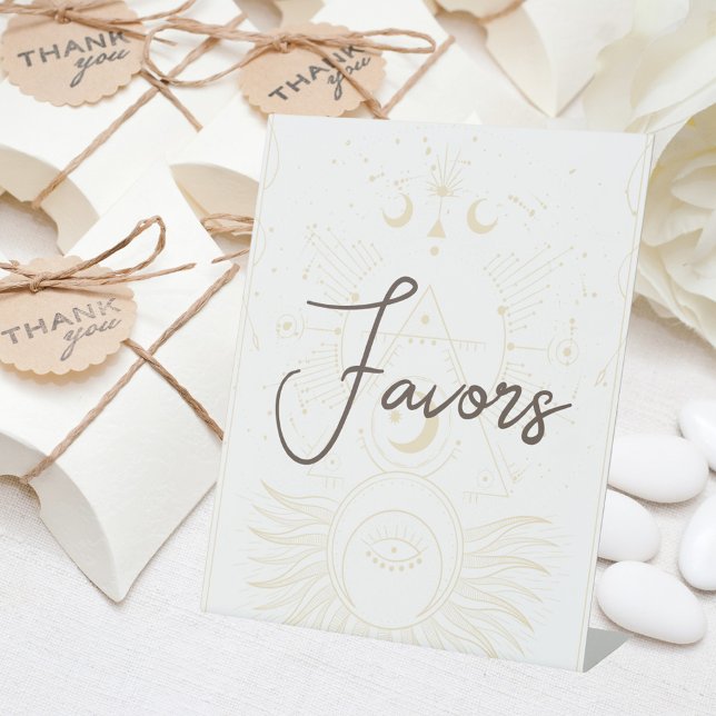 Tarot Card | Bridal Wedding | Neutral Favours Pedestal Sign (Creator Uploaded)