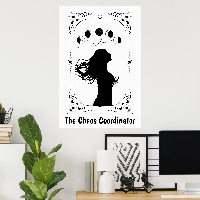 Tarot Card Celestial Art Mystical Witchy Astrology Poster (Home Office)