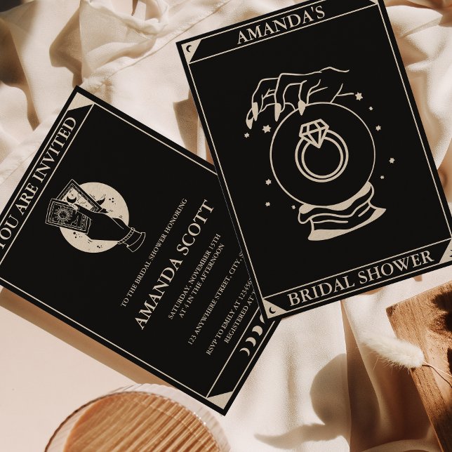Tarot Card Celestial Bridal Shower Boho Invitation (Creator Uploaded)