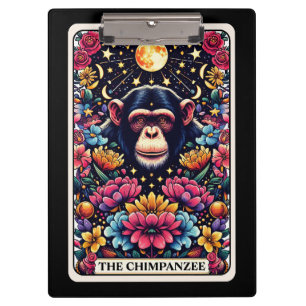 Tarot Card Chimpanzee   Primal Wisdom & Playful Clipboard