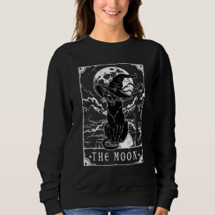 Tarot Card Crescent Moon And Black Cat Witch Hat H Sweatshirt