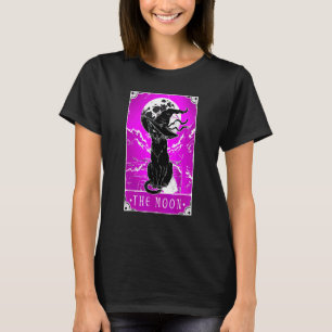 Tarot Card Crescent Moon And Black Cat Witch Hat H T-Shirt