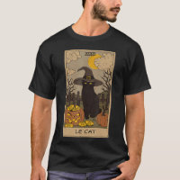Tarot Card Crescent Moon And Black Cat Witch Hat H