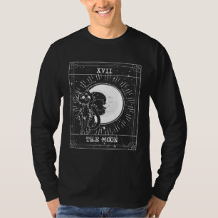 Tarot Card Crescent Moon Black Cat Witchy Gothic H T-Shirt