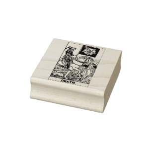 Tarot Card: Death: Personalized Text Rubber Stamp