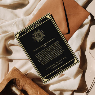 Tarot Card Elegant Wedding Details Vintage Sun