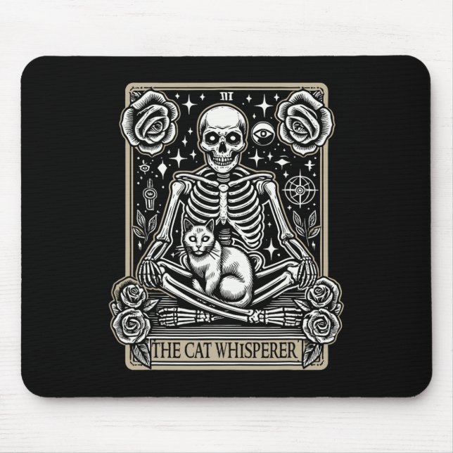 Tarot Card Emo Gothic - Occult The Cat Whisperer  Mouse Pad (Front)