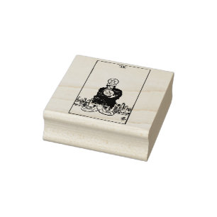 Tarot Card: Four of Coins: 4 of Pentacles Rubber Stamp