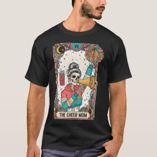 Tarot Card Gothic Cheer Mum Skeleton Funny Cheerle T-Shirt