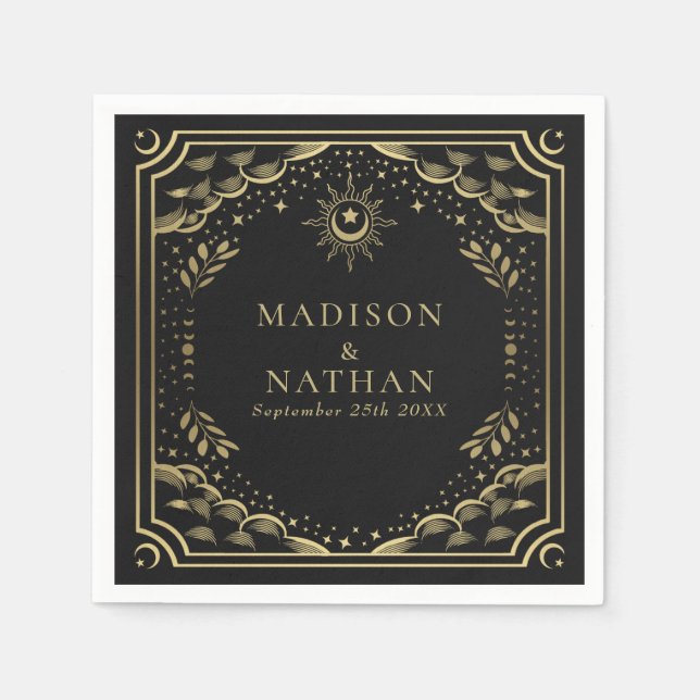 Tarot Card Gothic Wedding  Napkin (Front)
