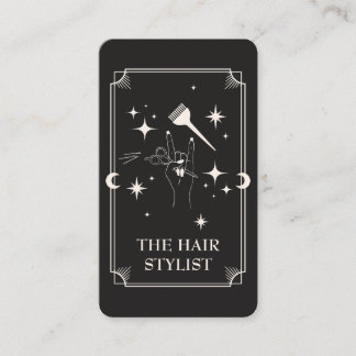 Tarot Card Hair Stylist Celestial Business Card