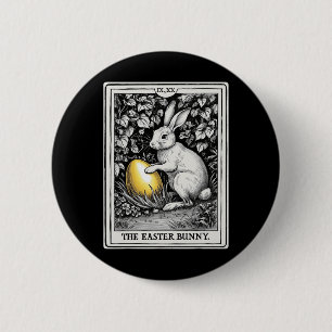 Tarot Card Happy Easter Bunny Spring Easter Egg Ea 6 Cm Round Badge