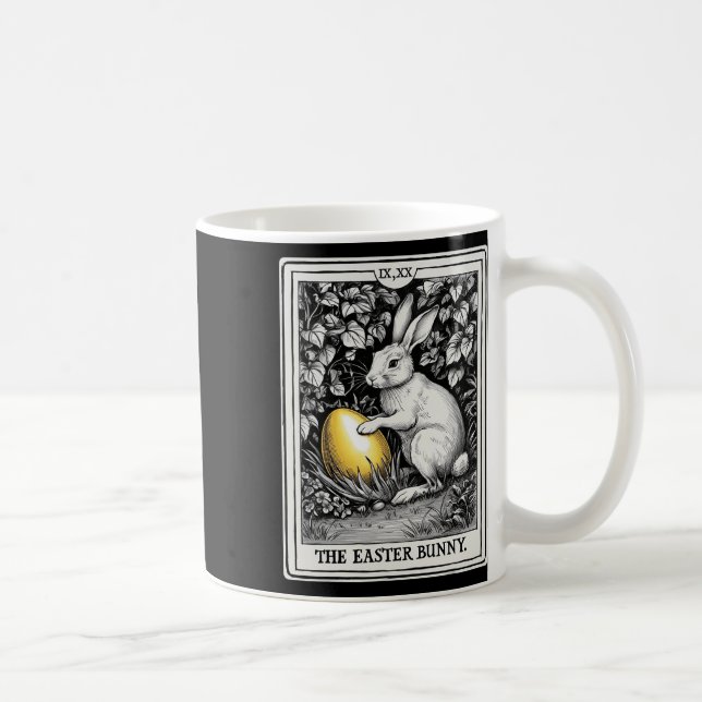 Tarot Card Happy Easter Bunny Spring Easter Egg Ea Coffee Mug (Right)