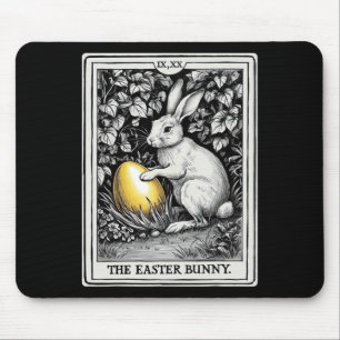 Tarot Card Happy Easter Bunny Spring Easter Egg Ea Mouse Pad