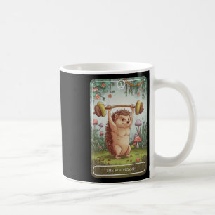 Tarot Card Hedgehog Strongman Lifting Workout Gym Coffee Mug