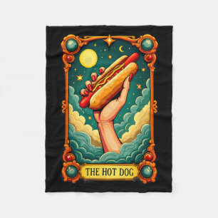 Tarot Card Hotdog Halloween Fleece Blanket