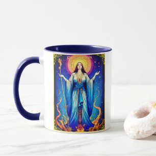 Tarot Card Illustration, Queen of Wands Mug