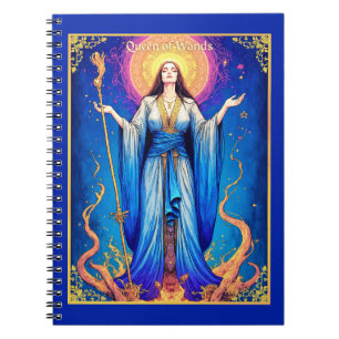 Tarot Card Illustration, Queen of Wands Notebook