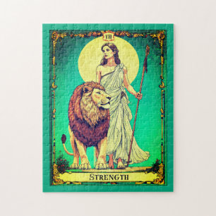 Tarot Card Illustration, Strength Jigsaw Puzzle