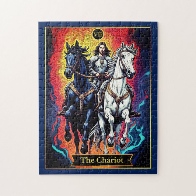 Tarot Card Illustration, The Chariot Jigsaw Puzzle (Vertical)