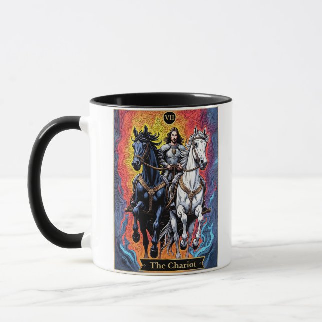 Tarot Card Illustration, The Chariot Mug (Left)