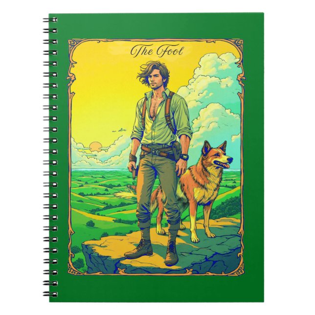 Tarot Card Illustration, The Fool Notebook (Front)