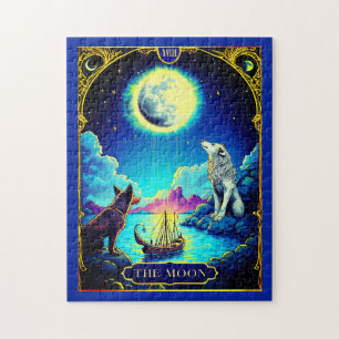 Tarot Card Illustration, The Moon Jigsaw Puzzle