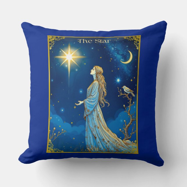 Tarot Card Illustration, The Star Cushion (Front)